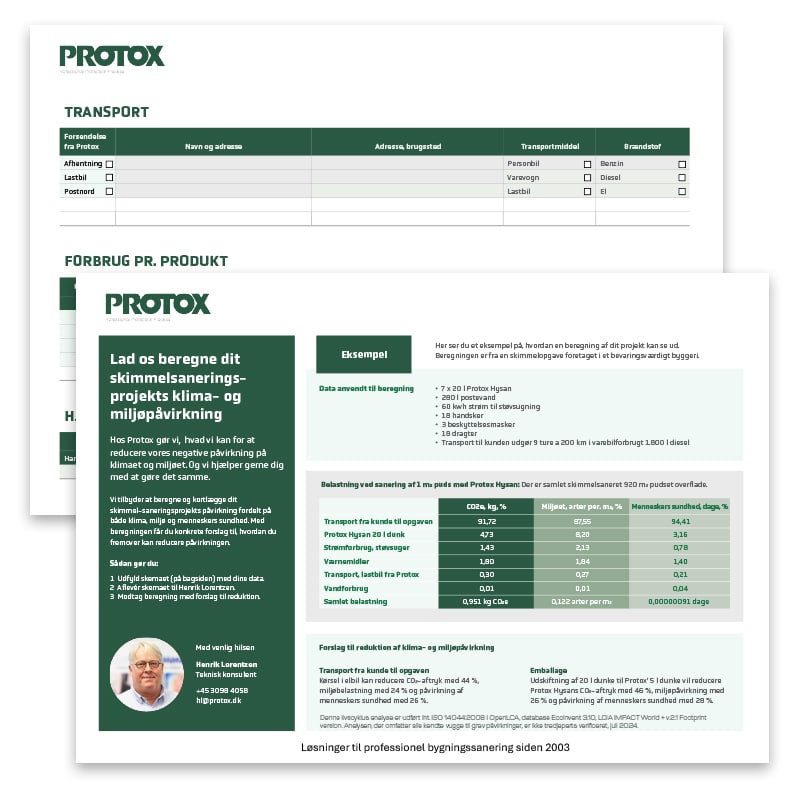 PROTOX LCA regneark